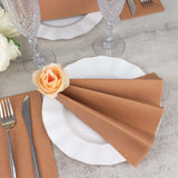 20 Pack Terracotta (Rust) Soft Linen-Feel Airlaid Paper Dinner Napkins