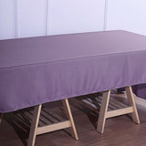 72"x120" Violet Amethyst Polyester Rectangle Tablecloth, Reusable Linen Tablecloth