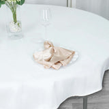 70" White Premium Polyester Round Tablecloth - 220GSM