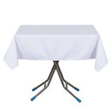 54"x54" White Premium Polyester Square Tablecloth - 220GSM