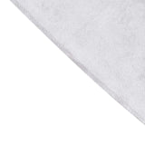 120inch White Seamless Premium Velvet Round Tablecloth, Reusable Linen