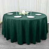 120inch Hunter Emerald Green 200 GSM Seamless Premium Polyester Round Tablecloth