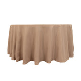 120 Nude Seamless Premium Polyester Round Tablecloth - 220GSM for 5 Foot Table