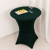 Hunter Emerald Green Highboy Spandex Cocktail Table Cover, Fitted Stretch Tablecloth