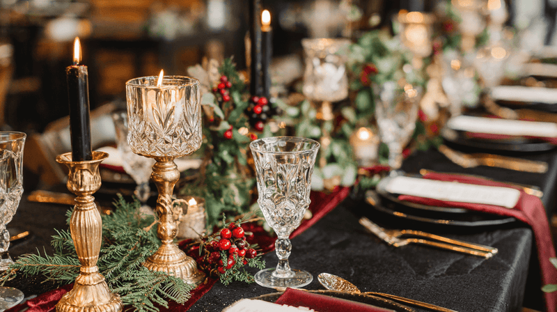 Holiday Glamour Table Setup