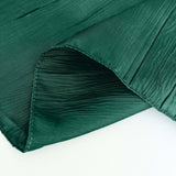 60"x102" Hunter Emerald Green Accordion Crinkle Taffeta Rectangle Tablecloth