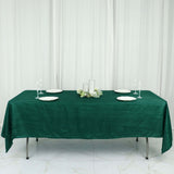 60"x102" Hunter Emerald Green Accordion Crinkle Taffeta Rectangle Tablecloth