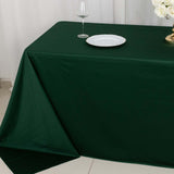 90x132inch Hunter Emerald Green Premium Scuba Wrinkle Free Rectangular Tablecloth, Seamless Scuba