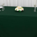 90x132inch Hunter Emerald Green Premium Scuba Wrinkle Free Rectangular Tablecloth, Seamless Scuba