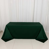 90x132inch Hunter Emerald Green Premium Scuba Wrinkle Free Rectangular Tablecloth, Seamless Scuba