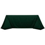 90x132inch Hunter Emerald Green Premium Scuba Wrinkle Free Rectangular Tablecloth, Seamless Scuba