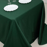 90x132inch Hunter Emerald Green Premium Scuba Wrinkle Free Rectangular Tablecloth, Seamless Scuba