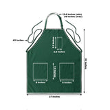 Green Premium Polyester Cooking Chef Apron with Adjustable Neck and Long Ties