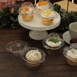 25 Pack | 4inch Clear Disposable Single Cupcake Holder Containers