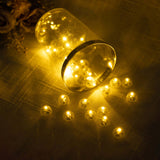 50 Pack Warm White Round Mini LED Balls, Waterproof Battery Operated Balloon Lights