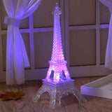 10" Tall | Battery Operated 3D Eiffel Tower Light With 5 Color Changing LEDs