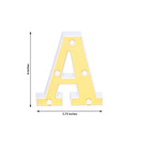 6" Gold 3D Marquee Letters | Warm White 5 LED Light Up Letters | A