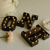 Antique Black Industrial Style LED Marquee Alphabet Letter Sign, 9inch Light Up Letter