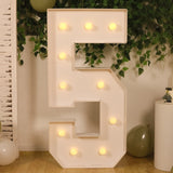 4ft White Large Marquee Light Up Number 5 Mosaic Balloon Frame Pre-Cut Foam Board 10 Warm White