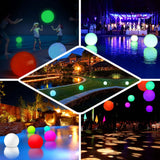 12inch Floating Pool Light Up Ball, Inflatable Outdoor Garden Lights With Remote - 13 RGB Colors