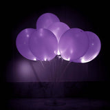 12 Pack | Purple Bullet LEDs With String | Waterproof Balloon Lantern Lights Vase LEDs