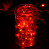 90inch Red Starry Bright 20 LED String Lights, Battery Operated Micro Fairy Lights