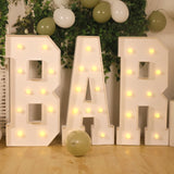 4ft White Large Marquee Light Up Letter B Mosaic Balloon Frame Pre-Cut Foam Board 10 Warm White