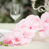 2 Stems | 40inch Tall Pink Artificial Silk Orchid Flower Bouquets