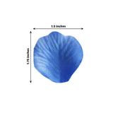 500 Pack | Royal Blue Silk Rose Petals Table Confetti or Floor Scatters