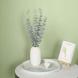 30 Stems | 17inch Frosted Green Artificial Eucalyptus Sprays, Faux Plants