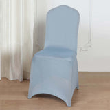 Dusty Blue Spandex Stretch Fitted Banquet Slip On Chair Cover - 160 GSM