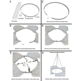 24inch Hanging Hoop Ring Hardware For 8-Panel Ceiling Drapes and FREE Tool Kit