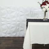 12 Pack | 20inch x 20inch Matte White 3D Texture PVC Diamond Design Wall Tiles