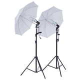 1200W White Umbrella Continuous Lighting Photo Video Studio Kit With Soft Box Reflectors and Muslin