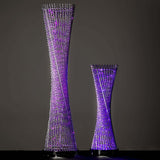 24" Color Changing LED Spiral Metal Tower Columns