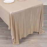 60x126inch Blush Shimmer Sequin Dots Polyester Tablecloth, Wrinkle Free Sparkle Glitter