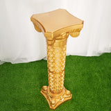 4 Pack | 40inch Tall Gold PVC Venetian Artistic Roman Inspired Pedestal Column Plant Stand