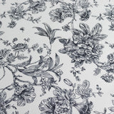 Polyester 70x70inch Table Overlay White - Black French Toile Pattern for Stylish Events#whtbkgd