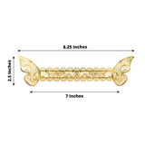 12 Pack | Metallic Gold Foil Laser Cut Butterfly Paper Napkin Rings, Chair Sash Bows