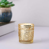 6 Pack | Gold Mercury Glass Primrose Candle Holders, Votive Tealight Holders