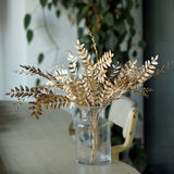 2 Pack | 21inch Metallic Gold Artificial Fern Leaf Bouquets