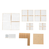 40inch Crystal Pendant Table Centerpiece in 5-Tier Gold, Square Flower Stand Metal Vase Chandelier