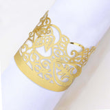 20 Pack | Gold Foil Paper Floral Lace Candle Holder Wraps, Votive Tealight Decorative Wraps