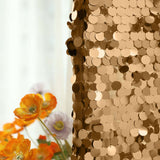 7ft Sparkly Gold Double Sided Big Payette Sequin Chiara Backdrop Stand Cover For Fitted Round Top