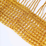 3ftx8ft Gold Silk Tassel String Curtains, Decorative Room Divider Panels