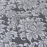 72"x72" Wholesale Flower Design LACE Overlay For Wedding Event Catering Party Decoration - WHITE