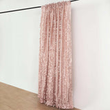 8ftx8ft Dusty Rose 3D Leaf Petal Taffeta Fabric Photography Backdrop Drape, Event Curtain Panel