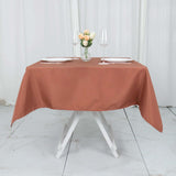 54" Terracotta (Rust) Premium Polyester Square Tablecloth - 220GSM