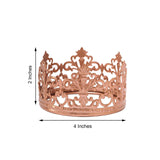 2inch Blush/Rose Gold Metal Princess Crown Cake Topper Wedding Cake Decor