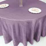 120inch Violet Amethyst Accordion Crinkle Taffeta Round Tablecloth